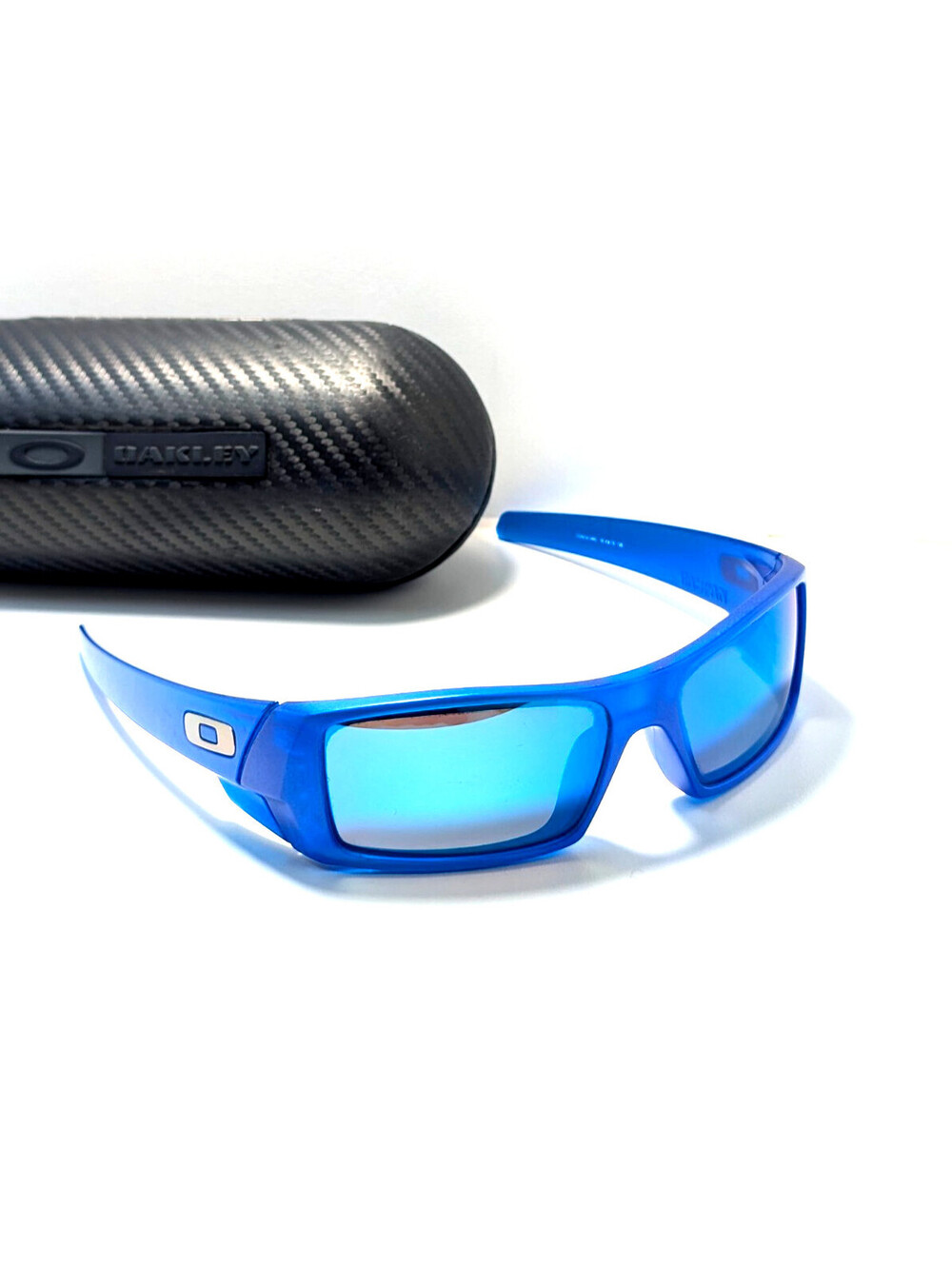 Oakley Gascan OO9014-3460 X-Ray 2017 Blue Mirrored Wrap Sunglasses 60-15-128